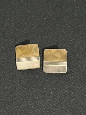 Vintage Metal Earrings Made by Woods